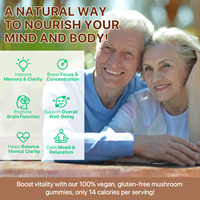 Acentiallabs Gummies aux champignons complexes et Ashwagandha, Gummies aux champignons magiques biologiques