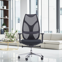 Chaise de bureau en maille ergonomique moderne OEM pour direction Support lombaire à mi-dossier Accoudoir réglable Ascenseur à gaz certifié moulé par injection