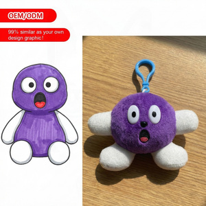 Muñecos de Peluche Personalizados de Alta Calidad, Llavero Redondo Suave, Mascota, Marioneta Pequeña, Oso de Peluche, Fabricante de Peluches Personalizados - Product Image 1