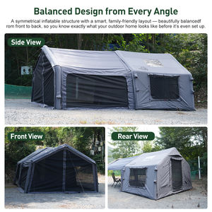 เต็นท์ลม Coody 8.0+Framed Foyer สีเทา ผลิตในจีน เต็นท์ลมขนาดใหญ่ยอดนิยมสำหรับครอบครัวสำหรับการตั้งแคมป์กลางแจ้ง - Product Image 3