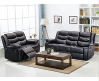 Fauteuil inclinable manuel en cuir de grande taille CY pour la maison, canapé 3 places, 2 places, fauteuil à bascule individuel