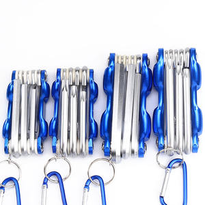 Set di Chiavi Esagonali Interne Pieghevoli Portatili con Foro Centrale, Chiavi Esagonali Interne Inglesi - Product Image 1