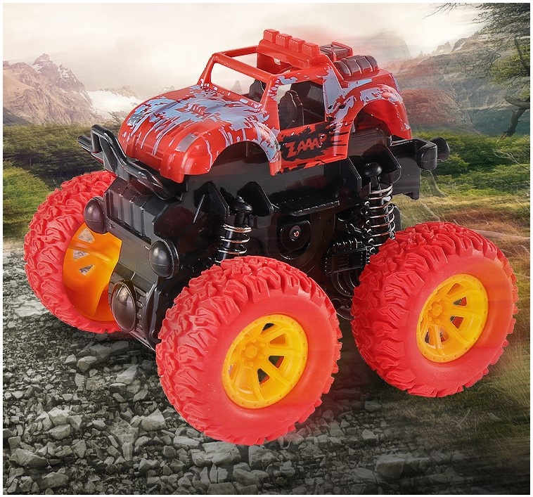 Недорогой Мини-внедорожник для акробатических трюков 4*4, большие колеса, противоскользящие колеса, инерционная машинка для подъема и акробатики для детей