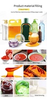 Mesin Pasta Cair Semi-Otomatis Servo untuk Selai Cabai, Krim Kacang, Gel, Botol, Pompa Rotor Lobe untuk Minuman dan Bahan Kimia