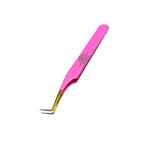 Pinzas Profesionales Delgadas de 90 Grados para Extensión de Pestañas con Logotipo Personalizado, Puntas de Fibra de Acero Inoxidable, Agarre Perfecto, 10 cm de Longitud - Product Image 6