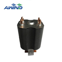 Haute puissance 200w 400w GPU tube de cuivre rond led dissipateur thermique refroidissement ailettes en aluminium dissipateur de chaleur caloduc avec plaque de base en cuivre