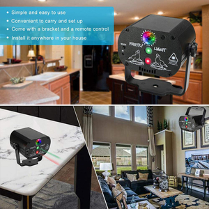 Đèn Led Laser Kích Hoạt Âm Thanh Máy Chiếu Nhấp Nháy Rgb Đèn Tiệc Sân Khấu Vũ Trường Dj Aurora Mơ Ước Cho Khiêu Vũ Giáng Sinh - Product Image 3