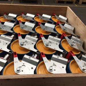 EN1004 Gerüst-PU-Lenkrad mit Gewindes chaft und Zn-plattiert für mobile Aluminium-Hoch arbeitsbühnen für Gerüste - Product Image 6