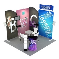 Stand d'exposition portable 10x10, présentoir modulaire pour salon professionnel, équipement de bannière en aluminium pour foire