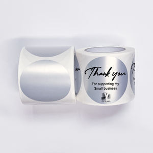 2英寸圆形防水银色直接热敏标签贴纸可打印圆形热敏打印机标签 - Product Image 1