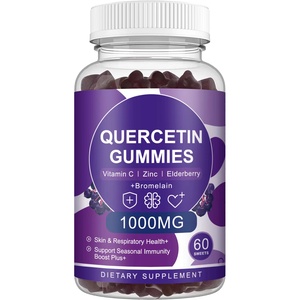 OEM Private Label Organic <strong>Vitamin</strong> C + Zinc + Elderberry + <strong>Bromelain</strong> Quercetin Gummies to Support Immunity Boost - Product Image 1
