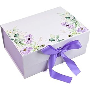 Custom <b>Foldable</b> Magnetic Ribbon Bow Closure Luxury Folding Paper Cardboard Gift <b>Box</b> - Product Image 3