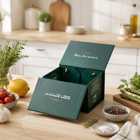 Boîte cadeau en carton rigide magnétique noir pliable avec logo personnalisé, boîte à fruits