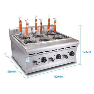 Eléctrica comercial <span class=keywords><strong>restaurante</strong></span> fideos olla de acero inoxidable 6 cestas pasta de <span class=keywords><strong>la</strong></span> <span class=keywords><strong>caldera</strong></span> - Product Image 2