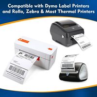 Label Kertas Thermal Perekat Sendiri Grosir Pabrik Murah, Label Roll Transportasi Daur Ulang 50g 4x6 Inch, Label Kompatibel