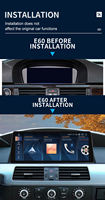 12.8 pouces écran Lcd tactile capacitif moniteur de voiture lecteur multimédia Android pour BMW E60 E90 WIFI SIM BT Carplay GPS Navi
