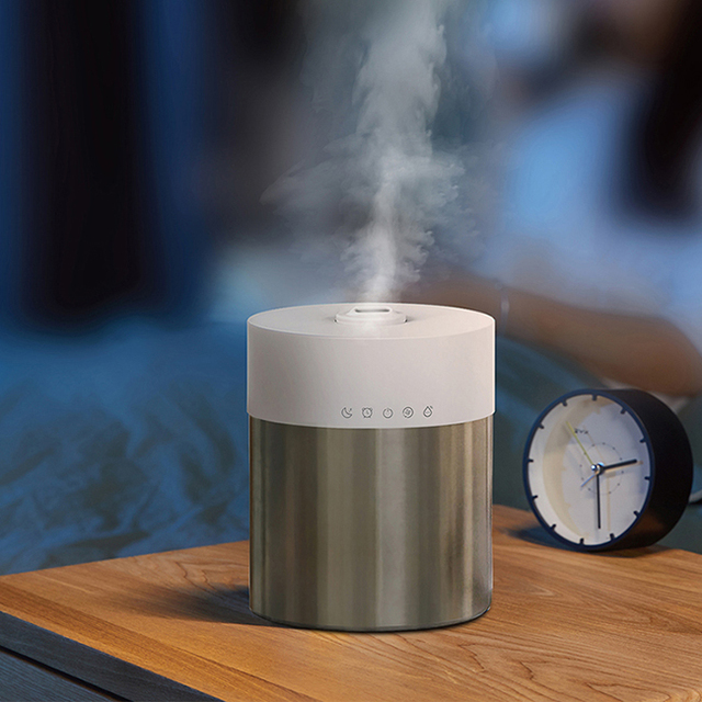 Korea Hot Selling Stainless Steel Water Tank Ultrasonic Mist Air Humidifier for Home Muti-Function With Child Lock Easy Operate