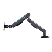 Support de moniteur LCD LED RGB Bras de jeu pour ordinateur de bureau avec angle maximal d'inclinaison de 90 degrés en stock