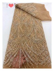 Diverses couleurs paillettes africaines nigérianes dentelle <span class=keywords><strong>française</strong></span> haute qualité mariage mariée dentelle tissu perlé luxe - Product Image 5