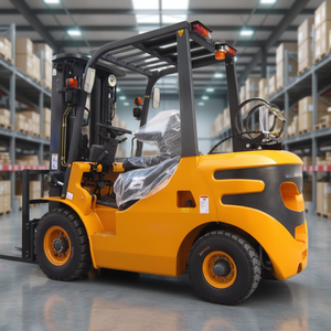 Nueva Carretilla Elevadora Diésel 3M de 4 Toneladas 4x4 con Neumáticos Sólidos, Mástil de Una Etapa, Operación Sentada, Todoterreno - Product Image 4