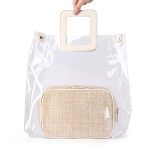 Z &amp; M Cina Merci 2 sacchetti in 1 Trasparente Tote Bag in Paglia per le Signore - Product Image 1
