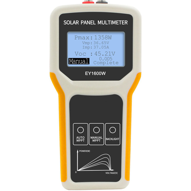 New 1600W MPPT LCD Solar Panel PV Tester Smart Current Voltage Multimeter Tester Digital Meter Solar Power Tester VOC