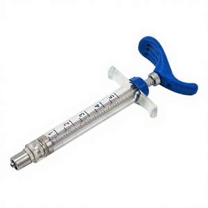 Seringue vétérinaire professionnelle durable, écologique, réutilisable, en acier inoxydable de qualité A+, stérilisable, hygiénique, logo personnalisé - Product Image 1