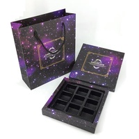 Boîte cadeau de luxe pour chocolats avec séparateurs, emballage personnalisé pour biscuits au chocolat, qualité alimentaire avec plateau en plastique, logo UV