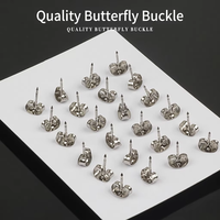 Boucles d'oreilles tendance uniques, vente en gros d'usine, clous simples en acier inoxydable métallique brillant, 12 couleurs
