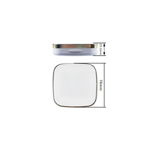 Square light plastic foundation make-up cream box with mirror