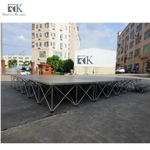 Escenario Móvil de Aluminio con Plataforma de Madera Contrachapada y Soporte de Aluminio para Bodas, Actuaciones, Exposiciones y Eventos Musicales - Product Image 3