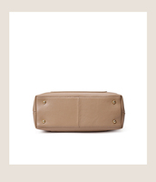 Sac fourre-tout en cuir pleine fleur pour femme, grande capacité, sac à bandoulière avec poches avant, sac de travail en cuir de vachette souple, sac de tous les jours
