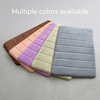 Ensemble de tapis de salle de bain 3 pièces en microfibre moderne, écologique et luxueux avec support en mousse à mémoire de forme
