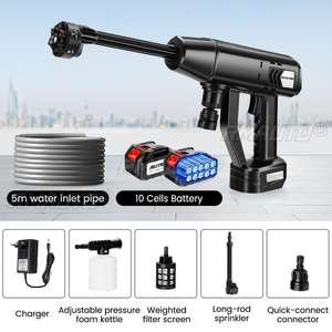 Hidrolavadora Inalámbrica 6 en 1 de 100 Bares y 30000 mAh con Pistola de Agua de 500W, 0/1/2 Baterías, Máquina de Lavado y Limpieza - Product Image 3