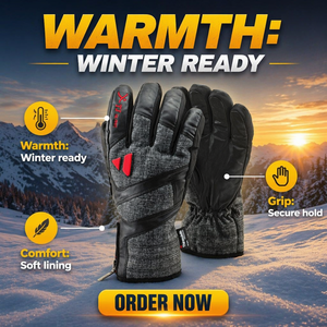 Gants de ski professionnels imperméables avec protection contre les chocs TJ SNOW, gants de snowboard thermiques unisexes pour les températures extrêmes - Product Image 5