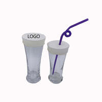 Échantillon gratuit couvercle supérieur bouchon protecteur de boisson en latex couvre ma tasse préservatif en latex pour boissons avec trou de paille