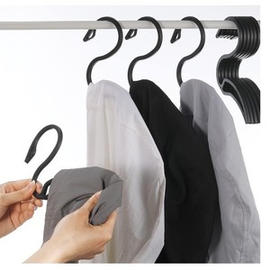 Wholesale Hoodie Hangers S-shaped <b>Plastic</b> <b>Hook</b> Rack Multifunction Sustainable Modern Living Room Clothing Organizer Single - Product Image 1