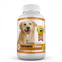 Curcuma incroyable pour chiens, curcumine, antioxydant pour animaux de compagnie, élimine les douleurs articulaires et l'inflammation, 120 comprimés à mâcher, sans gluten, sans arachides, sans soja