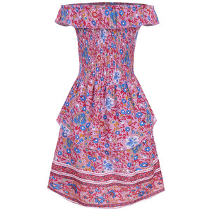 Verano playa vestidos de las mujeres 2020 de moda las mujeres al por mayor ropa hombro Tropical Bohemia vestidos - Product Image 3