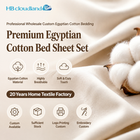 Tapis de lit en coton égyptien de luxe, tissage satiné lisse, 300 fils, certifié ISO9001, audité BSCI, Cloudland