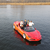 Jet ski de course haute vitesse au design Ferrari, 170 °   Drift Tri-Hull Water Craft, Propulsé par Yamaha pour les Sports Nautiques et la Location Coastale