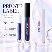 Gloss à lèvres caméléon sirène RTS 4ml, multichrome, haute brillance, 2 couleurs, faible MOQ 2 pièces, vente en gros, logo personnalisé