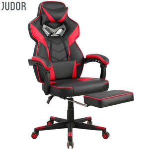 Silla de oficina ejecutiva ergonómica para jugadores de carreras, asiento convertible de cuero sintético para juegos de ordenador - Product Image 2