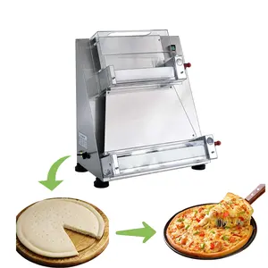 Máquina para hacer masa de pizza de fábrica, máquina automática para hacer pasteles de comida rápida, laminadora y rodillo para hacer pizza