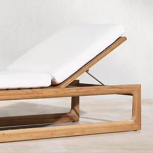 Chaises longues en bois de teck de jardin nordique moderne chaise piscines chaise de plage imperméable chaise longue extérieure en teck chaise de plage - Product Image 3
