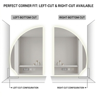Miroir intelligent LED pleine grandeur personnalisable avec éclairage et écran tactile pour salle de bain, salon et projets hôteliers