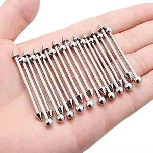 G23 Titanium Tongue <strong>Piercing</strong> Internally Thread Nipple Barbell Lengua <strong>Piercing</strong> Earring Helix Tragus Body Jewelry <strong>Retainer</strong> - Product Image 2