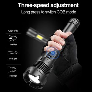 XHP90 LED Đèn Pin Đuốc Powered Telescopic Zoom Tactical LED USB Sạc LED <span class=keywords><strong>1101</strong></span> Loại Ánh Sáng Đèn Pin Cộng Với - Product Image 6