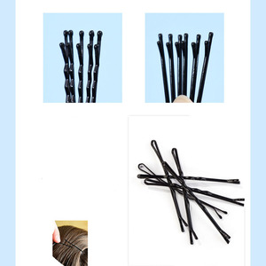 Pasadores <span class=keywords><strong>de</strong></span> Pelo Metálicos Negros Básicos con Logotipo Personalizado, Accesorios para el Cabello, Pasadores <span class=keywords><strong>de</strong></span> Pelo para Mujer - Product Image 6