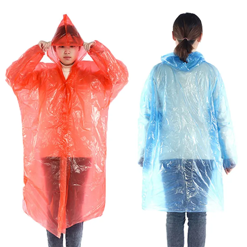 24 x Waterproof Clear Plastic Rain Poncho's Wholesale Job Lots 